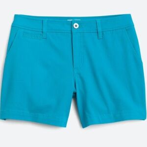 Market & Spruce, Madison Mid Rise Chino Short, Turquoise, Sz 16.
